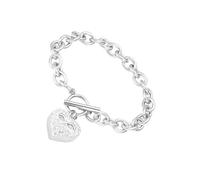 CHAKAE Pet Memorials Jewelry - Pulseras de urna de corazón de acero inoxidable con estampado de patas con texto en inglés "Language of Loves Ashes"