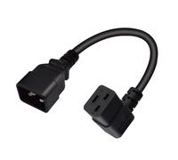 CHAKAE Power Cord Right IEC320 C19 to C20 Power Cable 16A 250V 3Pin Extension Cord C20 to C19 Travel Cord 10cm