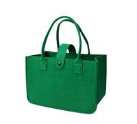 CHAKAE Prácticas bolsas de fieltro con hebilla oculta y asa, bolsa de almacenamiento de gran capacidad, bolsa de compras para cierre seguro, compras ligeras, Verde navideño, One Size