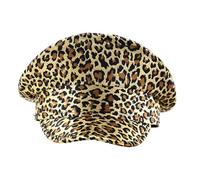 CHAKAE Sombrero de capitán de carnaval de lujo con estampado de leopardo para despedida de soltera, capitán para actor, actriz, sombreros para hombres
