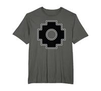 Chakana Diseño Peruano Cruz Inca Arte Tradicional Andina Camiseta, Hombre Tallas Grandes, Asfalto, 3X Alto