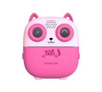 CHAKEYAKE Camara Fotos Infantil Instantanea, Reconocimiento de Voz e Imagen AI, Cámara Digital Infantil 2.4 Pulgadas, Fotografía y Vídeo, Pegatinas Creativas, Filtros, Regalo para Niños Niñas, Rosa