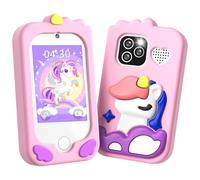 CHAKEYAKE Smartphone Camara Fotos Infantil, Teléfono Inteligente de Juguete con Táctil de 2,8", Doble Cámara, Tarjeta de 32 GB, Juegos Educativos, Audiolibro, cumpleaños para niños de 3 a 10 años