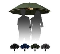 Chakipee Paraguas Plegable Antiviento Grande - Viento Invertido Automatico Verde Mujeres y Hombres Grandes - xxl Resistente al Prueba de Viento Compacto con 10 Varillas 210T