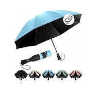 Chakipee Paraguas plegable Antiviento mujer - Paraguas invertido resistente al viento, Paraguas de viaje automático portátil compacto hombre, revestimiento de 210T, resistente a los rayos UV
