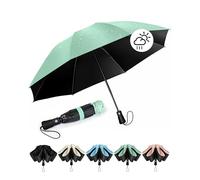 Chakipee Paraguas plegable Antiviento mujer - Paraguas invertido resistente al viento, Paraguas de viaje automático portátil compacto hombre, revestimiento de 210T, resistente a los rayos UV