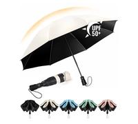 Chakipee Paraguas plegable Antiviento mujer - Paraguas invertido resistente al viento, Paraguas de viaje automático portátil compacto hombre, revestimiento de 210T, resistente a los rayos UV