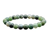 Chakra 8mm Natural Stone Beaded Bracelet Men Women Jewelry Lava Rock Colored Quartz Black Matte Beads Stretch Charm Yoga-Green Matte
