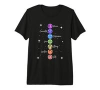 Chakra Chakras Alineados Lotus Mandala Yoga Om Símbolo Budismo Camiseta Premium