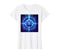 Chakra del Tercer Ojo Sabiduría Interior Geometría Sagrada Camiseta gráfica económica, Mujer, Blanco, XS