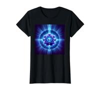 Chakra del Tercer Ojo Sabiduría Interior Geometría Sagrada Camiseta gráfica económica, Mujer, Negro, L