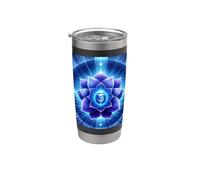 Chakra del Tercer Ojo Sabiduría Interior Geometría Sagrada Vaso térmico de acero inoxidable de doble pared