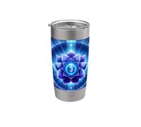 Chakra del Tercer Ojo Sabiduría Interior Geometría Sagrada Vaso térmico de acero inoxidable de doble pared