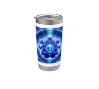 Chakra del Tercer Ojo Sabiduría Interior Geometría Sagrada Vaso térmico de acero inoxidable de doble pared