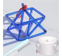 Chakra Optically Indigo - Pirámide de cristal de cuarzo mocaba merkaba para meditación de sanación con sonido, regalo de yoga para oración (7 pulgadas + bolsa)