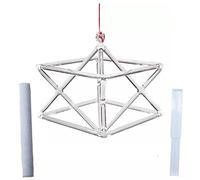 Chakra Ópticamente claro Cristal de cuarzo Singing Merkaba Pyramid con dos tipos Crystal Singing Bowl Striker regalo for Sound Healing Meditación Oración (Size : 8 inch)