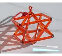 Chakra - Pirámide de cristal de cuarzo naranja ópticamente naranja Mokaba Merkaba para terapia de sonido, meditación, yoga, percusión, pirámide curativa, instrumento musical (7 pulgadas)