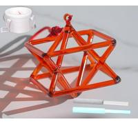 Chakra - Pirámide de cristal de cuarzo naranja ópticamente naranja Mokaba Merkaba para terapia de sonido, meditación, yoga, percusión, pirámide curativa, instrumento musical (7 pulgadas + bolsa)