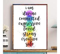 Chakra Poster Lienzo Pintura Mindfulness Regalo Gimnasio Yoga Estudio Decoracion Cuadro Mindful Chakra Meditación Pared Arte Impresiones Sin marco 40×50cm