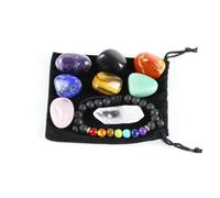 Chakra Stones, Chakra Crystal Set with Black Lava Stone 7 Chakra Bracelets, Healing Crystals, Spirtual Things, Crystals for Beginners, Witchy Gifts for Women, Cristals and Stones, Crystal Gifts