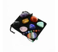 Chakra Stones, Chakra Crystal Set with Worry Stones for Anxiety, Healing Crystals, Cuarzos De Energia Y Piedras Curativas, Crystals for Beginners, Witchy Gifts for Women, Cristals and Stones