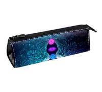 Chakra Woman in Lotus - Bolsa para bolígrafos, artículos de papelería, bolsa de cosméticos, bolsa compacta con cremallera, multicolor, 5.5 ×6 ×20CM/2.2x2.4x7.9 in, Organizador de bolsas