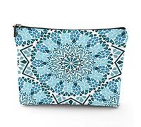 Chakras, bolsas de maquillaje de viaje, bolsa de maquillaje de colores, chakras principales, para mujeres, bolsa de cosméticos grande de lino, organizador de maquillaje, bolsa de tocador, bolsa de