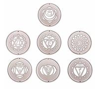 Chakras Sagrada Geometry Wood Wall Art - 7 x Chakraa Healing Wall Art Decoration | Chakraa Stencils Sagrada Geometry Symbol Decor | Creative Hanging Pendant Chakraa Healing Craft for Yoga Meditation