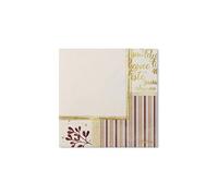 Chaks 07ZG - Servilletas de papel (20 unidades), color dorado y rosa