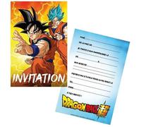 Chaks 12809-DB, 8 tarjetas de invitación de cumpleaños, 15 x 10 cm, Dragon Ball