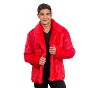 Chaks - Abrigo de piel para adultos, chaqueta corta de piel sintética, para carnaval, festival, moda de fiesta