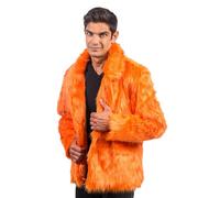 Chaks - Abrigo de piel para adultos, chaqueta corta de piel sintética, para carnaval, festival, moda de fiesta