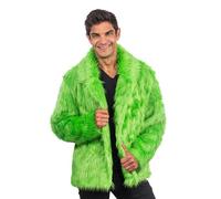 Chaks - Abrigo de piel para adultos, chaqueta corta de piel sintética, para carnaval, festival, moda de fiesta