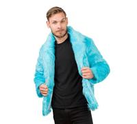 Chaks - Abrigo de piel para adultos, chaqueta corta de piel sintética, para carnaval, festival, moda de fiesta