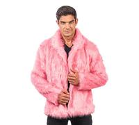 Chaks - Abrigo de piel para adultos, chaqueta corta de piel sintética, para carnaval, festival, moda de fiesta