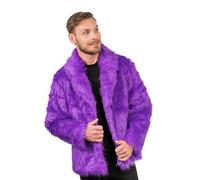 Chaks - Abrigo de piel para adultos, chaqueta corta de piel sintética, para carnaval, festival, moda de fiesta