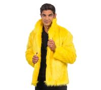 Chaks - Abrigo de piel para adultos, chaqueta corta de piel sintética, para carnaval, festival, moda de fiesta