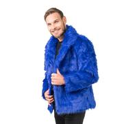 Chaks - Abrigo de piel sintética, chaqueta corta de piel para fiestas