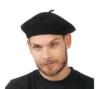 Chaks - boina para adultos, estilo clásico francés, boina de lana, sombrero de pintor para carnaval, fiesta temática