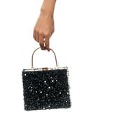 Chaks - Bolso de mano, clutch con lentejuelas de purpurina, bolso de noche pequeño, bolso de asa, accesorio para carnaval, discoteca, vida cotidiana