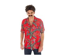 Chaks C4397M - Camisa con diseño de flores, color rojo, talla M