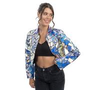 Chaks - Chaqueta corta con purpurina, diseño de mosaico