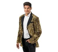 Chaks - Chaqueta de lentejuelas, chaqueta de purpurina para festival, carnaval, Nochevieja, chaqueta de lentejuelas para disfraz de showman