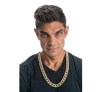 Chaks - Collar dorado, collar de rapero estilo hip hop años 90, accesorio de disfraz para carnaval, fiesta, chándal años 80