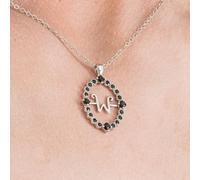 Chaks - Collar Miércoles, collar con colgante, joyas con piedras negras, accesorios para gothic y cosplay