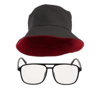 Chaks - Conjunto de disfraz de rapero con sombrero reversible y gafas