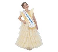 Chaks - Conjunto de disfraz oficial de Miss France con vestido, diadema y faja, disfraz para carnaval y eventos