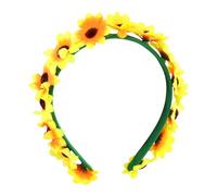 Chaks - Cinta para el pelo con girasoles, corona de flores para señoras, hippie, años 70, accesorios, festival, carnaval