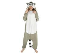 Chaks - Disfraz de animal para adulto, mono con capucha, 164 cm, traje de una pieza para carnaval, festival, fiesta temática