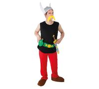 Chaks - Disfraz de Astérix para hombre, Carnaval y Comic Con | Disfraz oficial de Astérix, conjunto galo de 9 piezas con traje, casco, espada, barba y cubrezapatos